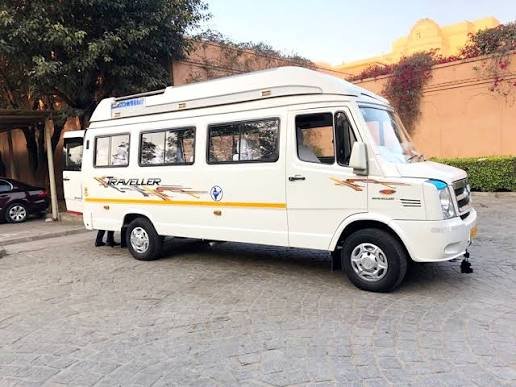 Force Tempo Traveller 17 Seater — Group pilgrimage travel with pushback seats
